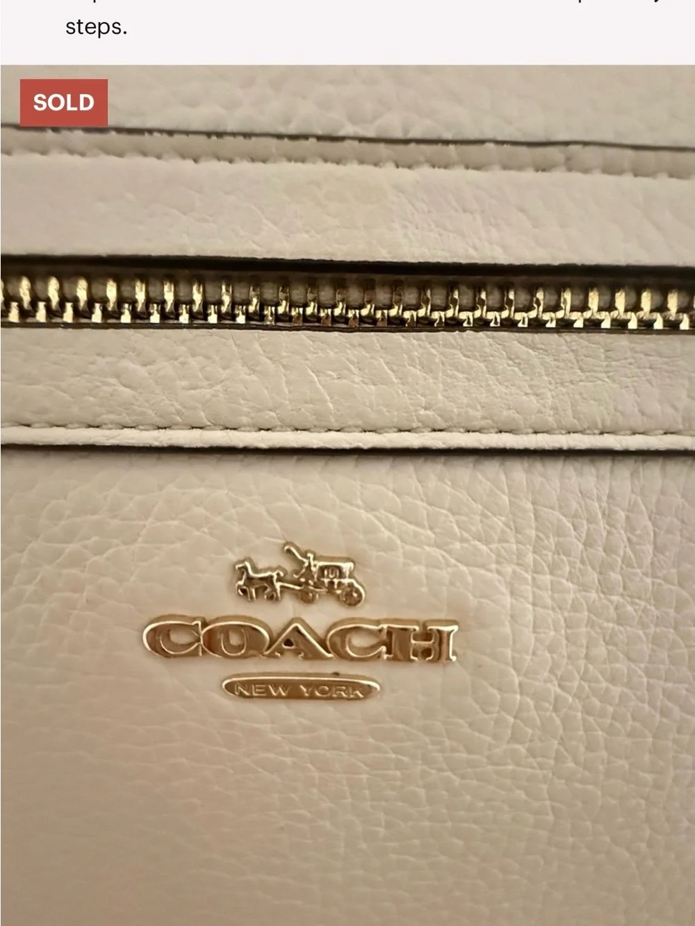 Coach Pebbled Leather Tote